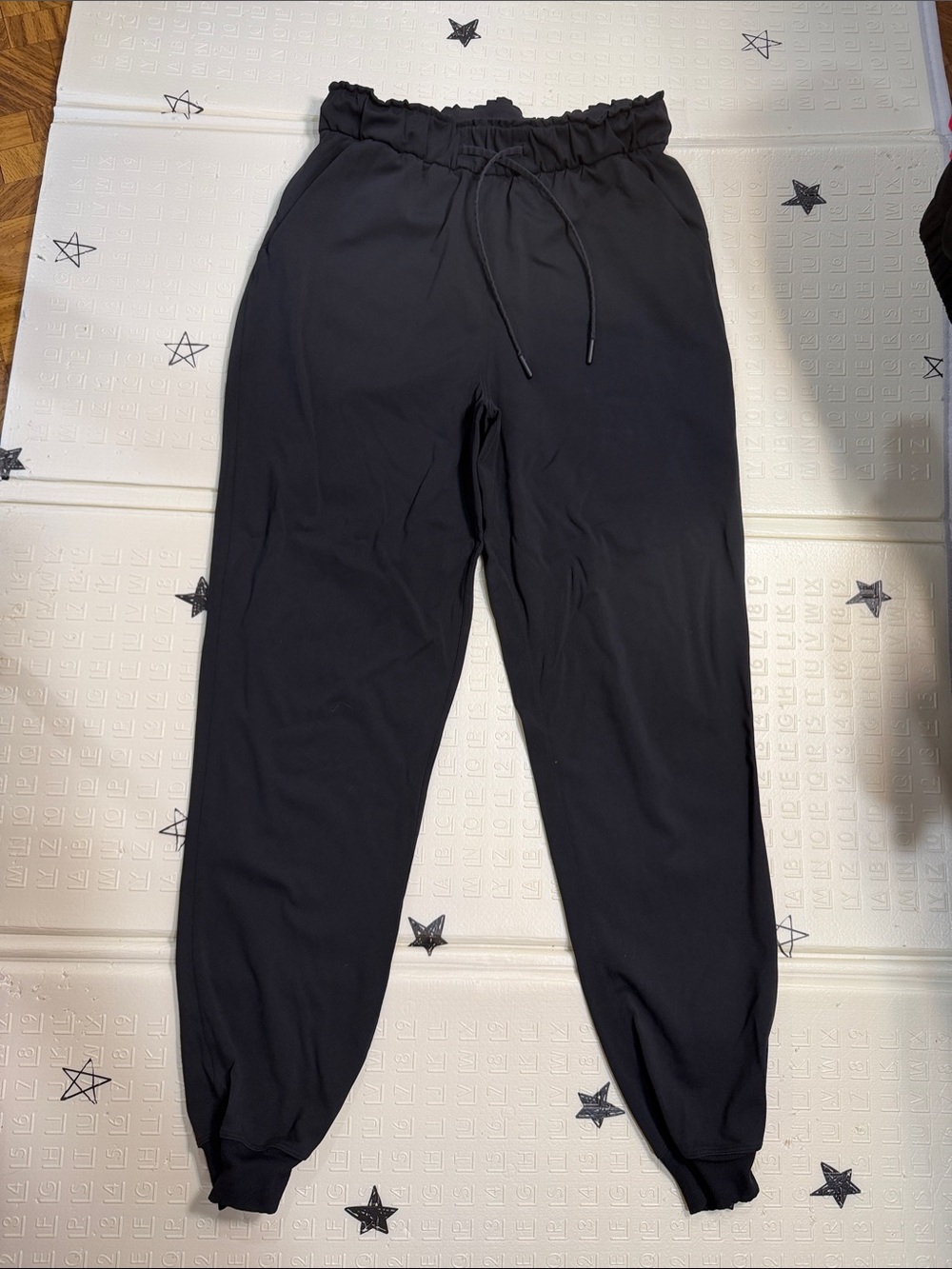 Black Drawstring Jogger Pants M